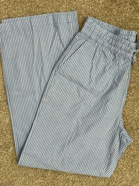 GAP Light Blue & Pink Striped Pajama Pant Size Small NWT!
